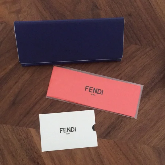 Fendi Blue and Gold Patterned Sunglasses